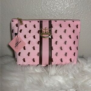 Juicy couture pink cosmetic bag with Scotty dog print